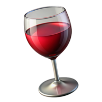 dreamy dazzling A glass of red wine, NO BACKGROUND with Transparent Background. precision png