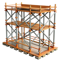captivating tropical Scaffolding, temporary structure for construction work NO BACKGROUND with Transparent Background. high resolution png