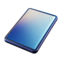 celebrated organic A tablet device, sleek and modern, NO BACKGROUND with Transparent Background. gallery standard png