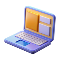 alluring intense elegant A laptop computer, open and displaying content, NO BACKGROUND with Transparent Background. museum quality png