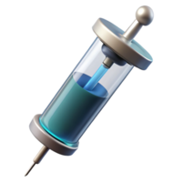 dreamy pristine A syringe, filled with clear liquid, NO BACKGROUND with Transparent Background. precision png