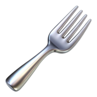 elegant calm avant-garde A fork, polished and silver, NO BACKGROUND with Transparent Background. artisan png