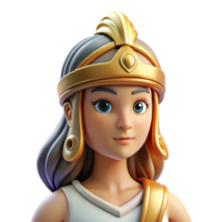 distinguished minimalist Athena, Goddess of Wisdom, wearing helmet, NO BACKGROUND with Transparent Background. sharp png