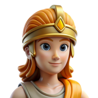 breathtaking memorable Athena, Goddess of Wisdom, wearing helmet, NO BACKGROUND with Transparent Background. png