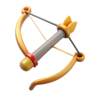distinguished renaissance Bow and arrow of Artemis, NO BACKGROUND with Transparent Background. authentic png