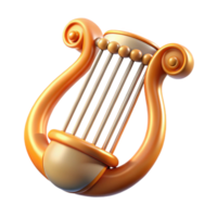 captivating classic Lyre of Apollo, NO BACKGROUND with Transparent Background. top-tier png