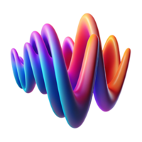 enchanting baroque An abstract representation of sound waves in vibrant hues. NO BACKGROUND with Transparent Background. expertly shot png