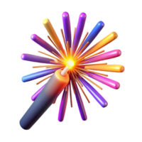 bold stunning A dynamic, exploding firework made of colorful sparks. NO BACKGROUND with Transparent Background. ultra HD png