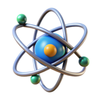 dazzling contemporary A single, atom with orbiting electrons. NO BACKGROUND with Transparent Background. luxury png