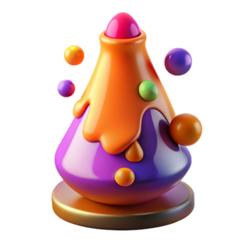 verlockend dramatisch geometrisch ein dynamisch, fließend Lava Lampe mit bunt Kleckse. Nein Hintergrund mit transparent Hintergrund. Galerie Standard png