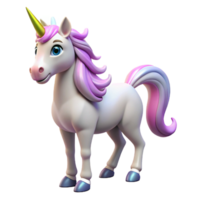 beautiful coveted A majestic unicorn with a spiraling horn, NO BACKGROUND with Transparent Background. png