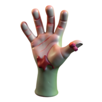 breathtaking memorable A single, decaying zombie hand reaching out, NO BACKGROUND with Transparent Background. png