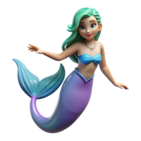 beautiful dramatic industrial A beautiful mermaid with flowing tail, NO BACKGROUND with Transparent Background. fine detail png