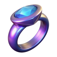 dreamy spectacular A single, ancient, magical ring with a large gem, NO BACKGROUND with Transparent Background. exclusive png