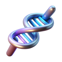 beautiful distinctive A DNA double helix, glowing with an inner light. NO BACKGROUND with Transparent Background. png