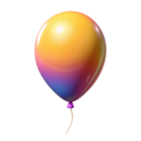 captivating tranquil organic A single, colorful balloon. NO BACKGROUND with Transparent Background. high quality png