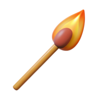 dazzling standout A single, lit matchstick. NO BACKGROUND with Transparent Background. png