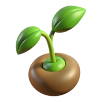 dazzling passionate industrial A single, sprouting seed. NO BACKGROUND with Transparent Background. premium png