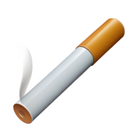 acclaimed minimalist A single, lit cigarette. NO BACKGROUND with Transparent Background. detailed png