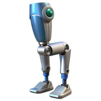 beautiful baroque Advanced robotic prosthetic leg with articulated joints. NO BACKGROUND with Transparent Background. exclusive png
