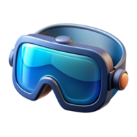 elegant iconic A pair of futuristic goggles with augmented reality display. NO BACKGROUND with Transparent Background. png