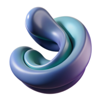 dramatic fascinating A single, abstract sculpture with smooth, flowing curves. NO BACKGROUND with Transparent Background. handcrafted png