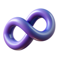 Stupéfiant remarquable une seul, abstrait forme représentant infini. non Contexte avec transparent Contexte. png