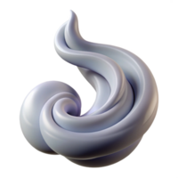 alluring signature A single, abstract swirl of smoke. NO BACKGROUND with Transparent Background. png