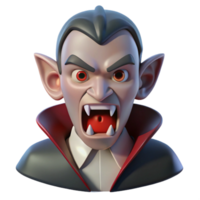 beautiful exemplary A sinister vampire with fangs bared and blood dripping from its chin. NO BACKGROUND with Transparent Background. png