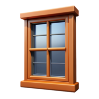 elegant timeless Double-hung window, sliding sashes, classic style. NO BACKGROUND with Transparent Background. png