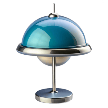 distinto astratto bauhaus lampada, cromo e bicchiere, funzionale design. no sfondo con trasparente sfondo. messa a fuoco su il lampada architettonico modulo precisione png