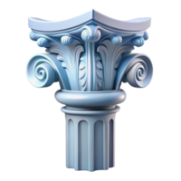 captivating mysterious organic Corinthian column capital, acanthus leaves, ornate design. NO BACKGROUND with Transparent Background. top-tier png