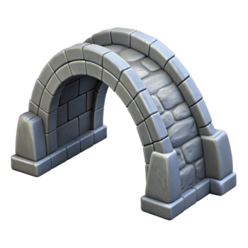 dinâmico impressionante arco ponte, pedra ou concreto, curvado estrutura. não fundo com transparente fundo. profissional png