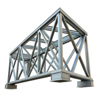 dramatic magnificent Steel truss, bridge structure, geometric design. NO BACKGROUND with Transparent Background. high resolution png