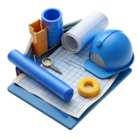 distinctive elegant Blueprints, architectural drawings, technical plans. NO BACKGROUND with Transparent Background. genuine png