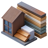 captivating notable Siding, exterior cladding, various materials. NO BACKGROUND with Transparent Background. png