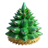 dramatic abstract Green Pine Needles Fractal Tree Texture Transparent Background high resolution png