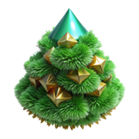 vibrant artistic Green Pine Needles Fractal Tree Texture Transparent Background high resolution png