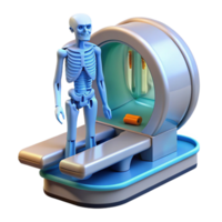 breathtaking geometric High-tech medical scanner displaying anatomical data, NO BACKGROUND with Transparent Transparent Background. ultra HD png