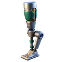 captivating modern Advanced robotic prosthetic leg with hydraulic pistons, NO BACKGROUND with Transparent Background. expertly shot png
