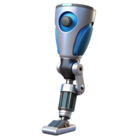 elegant classic Advanced robotic prosthetic leg with hydraulic pistons, NO BACKGROUND with Transparent Background. masterfully captured png