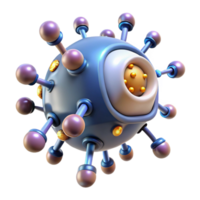 captivating retro Advanced medical nanobot swarm with glowing particles, NO BACKGROUND with Transparent Background. 8K png