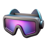 coveted tropical Cyberpunk glasses with augmented reality display, NO BACKGROUND with Transparent Background. masterfully captured png
