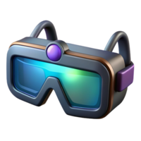 elegant acclaimed Cyberpunk glasses with augmented reality display, NO BACKGROUND with Transparent Background. png