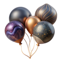 stunning abstract Group of Balloons with String Shadows Cutout high resolution png