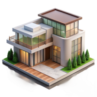 coveted creative Architectural sketch of a contemporary villa NO BACKGROUND with Transparent Background. original png