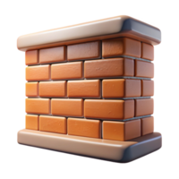 celebrated surreal Architectural detail of a brick wall texture NO BACKGROUND with Transparent Background. authentic png