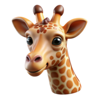 dynamic impressive A graceful giraffe head and neck, NO BACKGROUND with Transparent Background. fine detail png