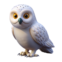 calm exquisite A perched snowy owl, NO BACKGROUND with Transparent Background. precision png