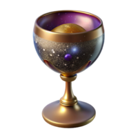 wonderful vintage Handblown Glass Goblet Isolated Element with Stem high resolution png